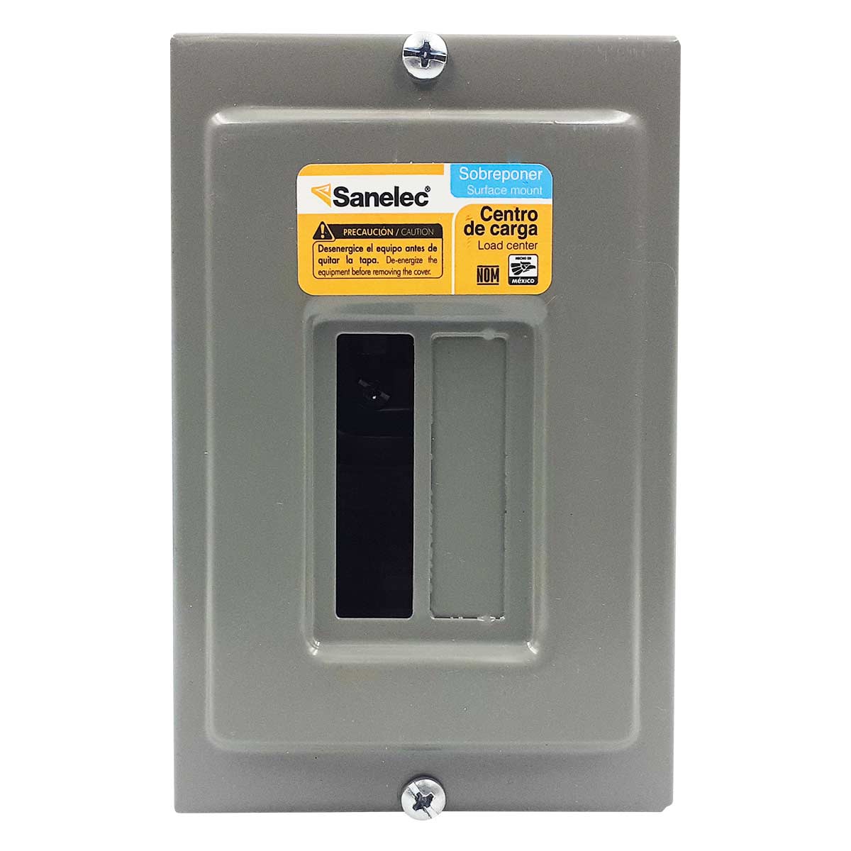 Centro de carga de sobreponer 2 polos Sanelec