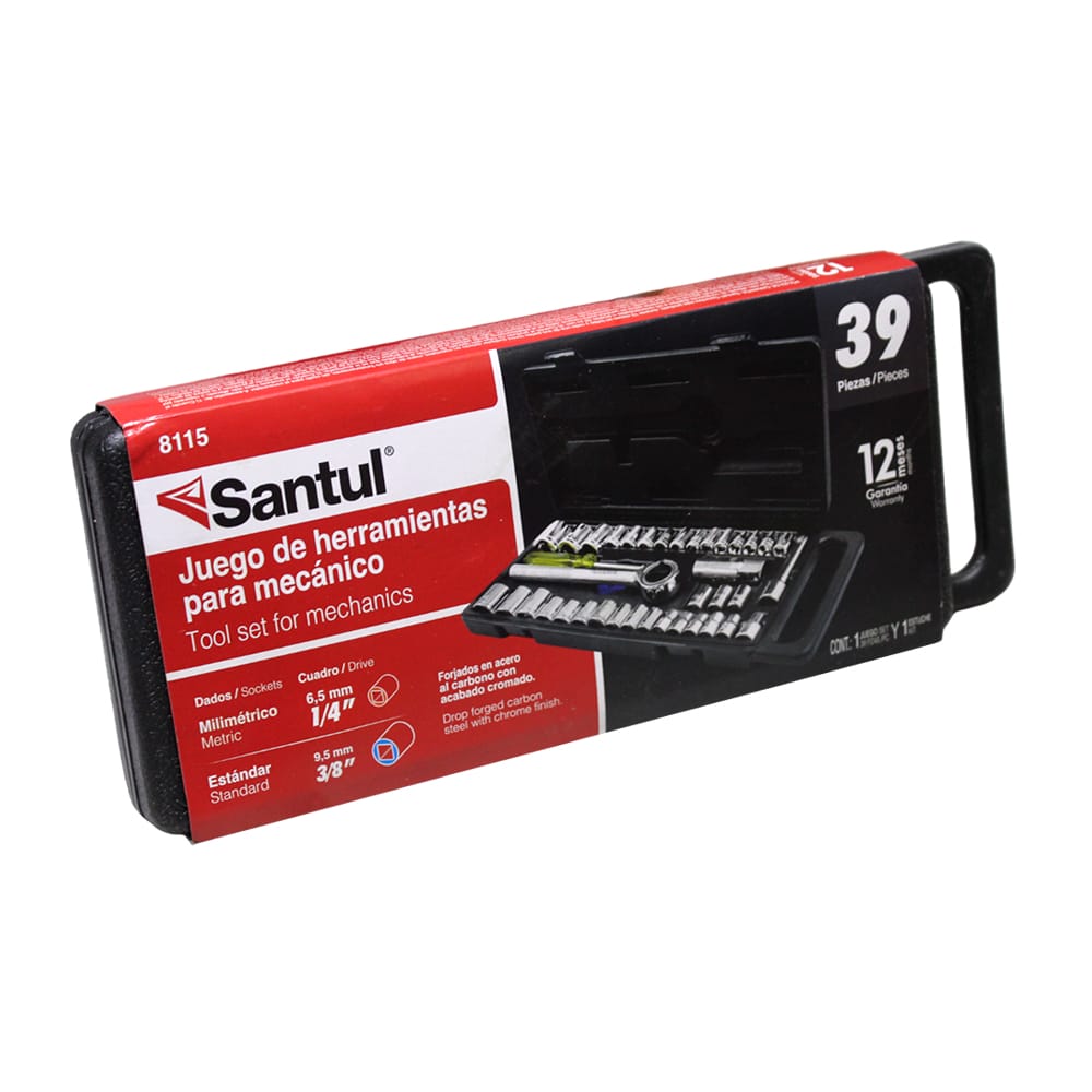 Set Juego de 39 herramientas para mecanico Santul