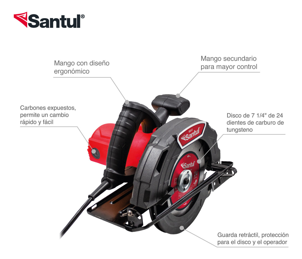 Sierra circular 7-1/4" 1500w