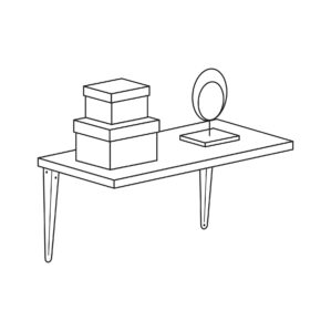 Mensula de acero 6x8" 15x20cm Blanca