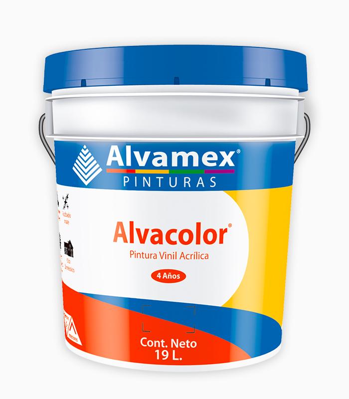 Cubeta Pintura Vinilica AlvaColor Blanco Perla 19L