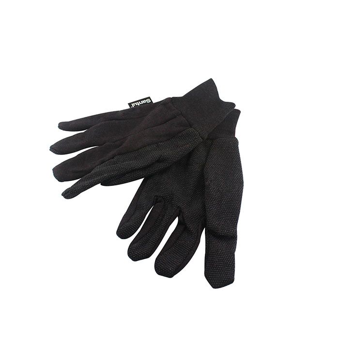 Guantes Poliester con Puntos PVC Negros