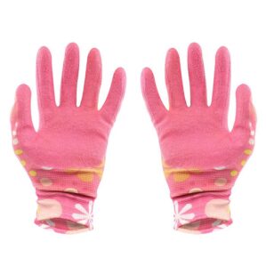 Guantes de Jardineria Mujer Nitrilo Medianos Rosas