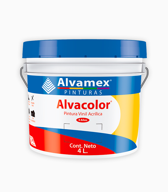 Galon Pintura Vinilica AlvaColor Blanco de 4L