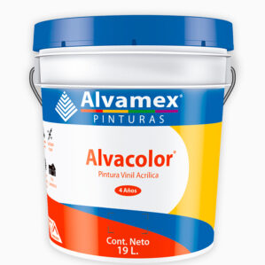 Cubeta Pintura Vinilica AlvaColor Blanco 19L
