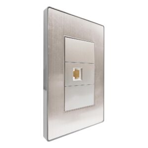 Placa Armada Para Ethernet RJ45 UTP Acero Inoxidable Cordoba