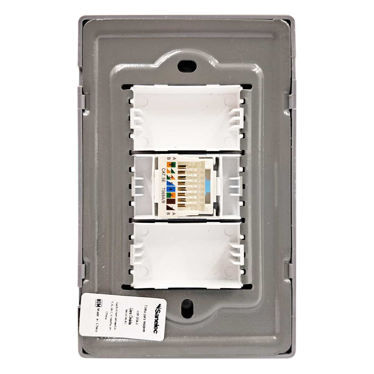 Placa Armada Para Ethernet RJ45 UTP Acero Inoxidable Cordoba