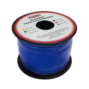 Rollo 100m Alambre Estañado Azul Cal. 24 Protoboard