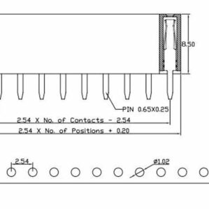 Tira Header Hembra 40 Pines 2.54mm