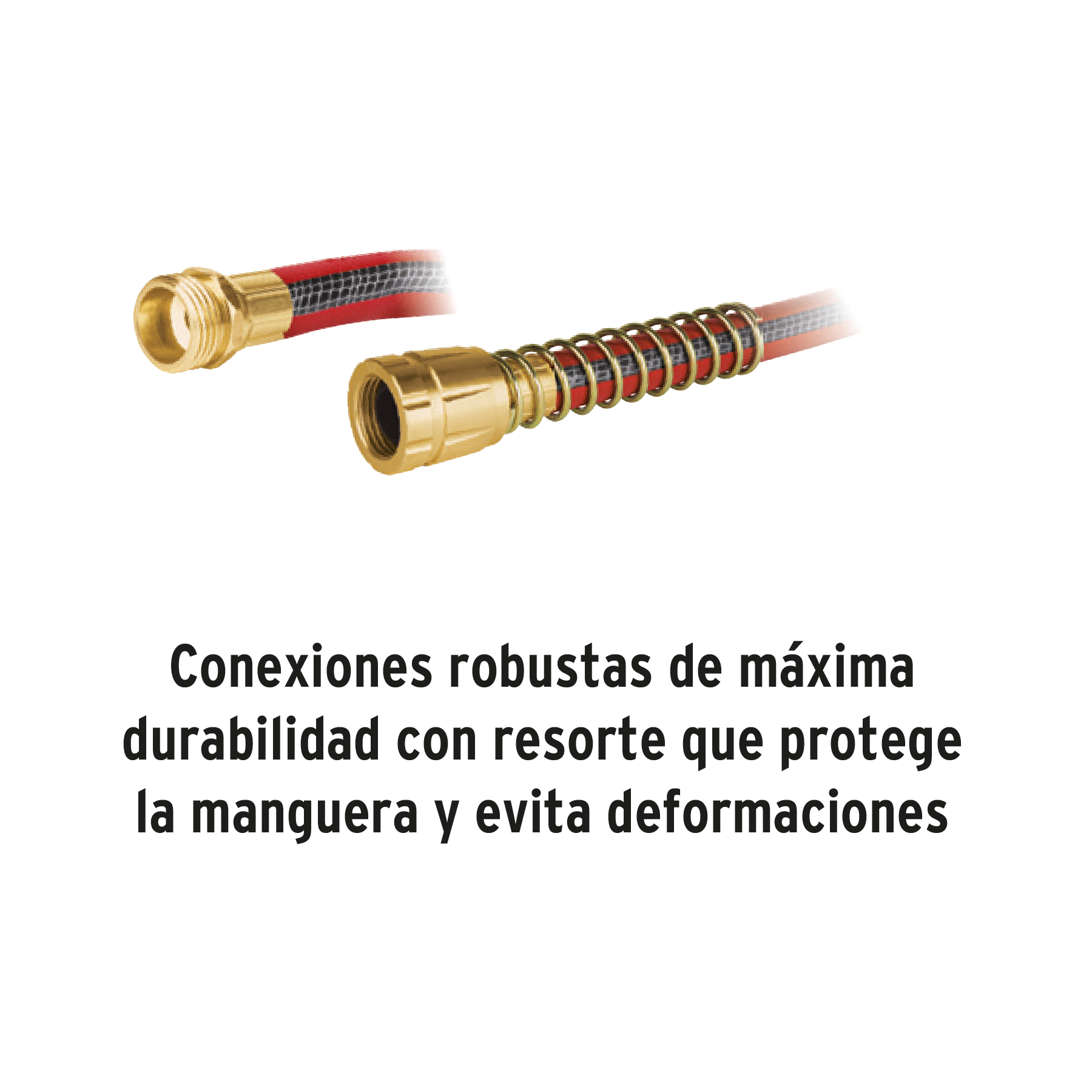 Manguera 1/2" Reforzada Conexiones metal de 25m