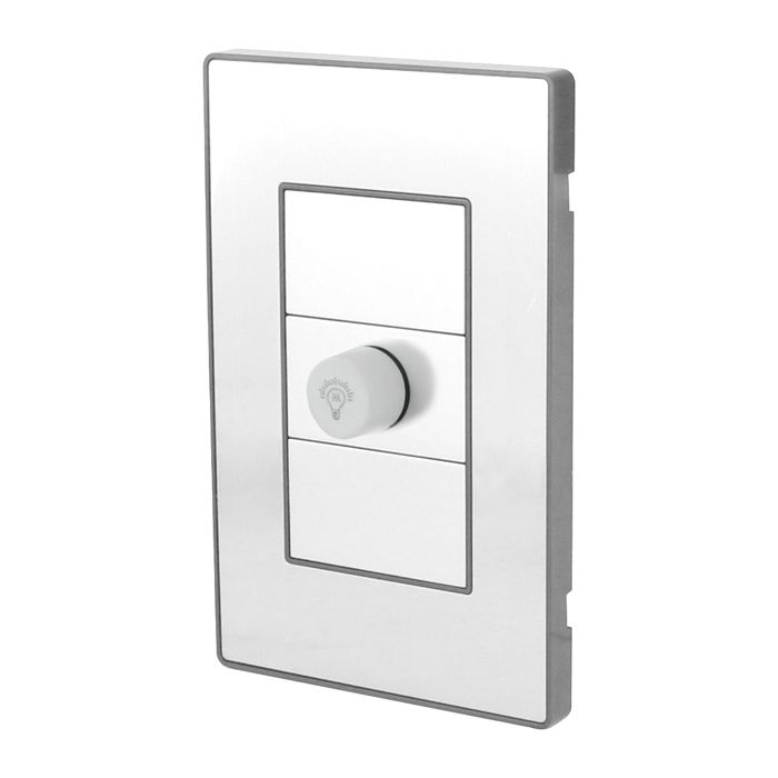 Placa Armada Atenuador Dimmer Acero Inoxidable Cordoba