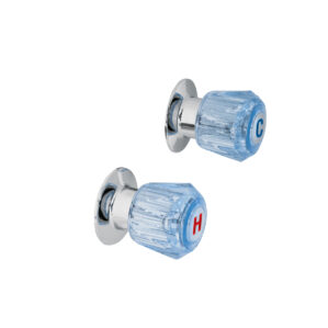 Juego 2 manerales para regadera de acrilico Azul Santul