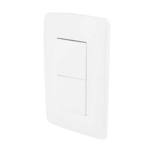 Placa Armada Apagador Doble Toscana Blanco