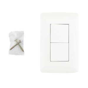 Placa Armada Apagador Doble Toscana Blanco