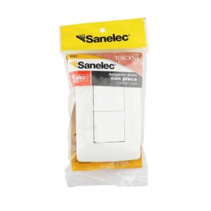 Placa Armada Apagador Doble Toscana Blanco