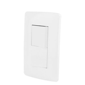 Placa Armada Apagador Sencillo y de Escalera Toscana Blanco