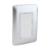 Placa Armada Doble Apagador Toscana Plata