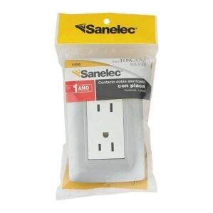 Placa Armada Doble Contacto Toscana Plata