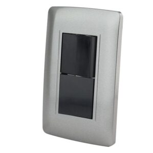 Placa Armada Apagador Sencillo y Escalera Toscana Grafito