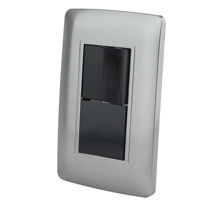 Placa Armada Apagador Sencillo y Escalera Toscana Grafito