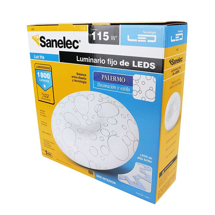 Lampara Led Tipo Plafon Redondo 18w Sobreponer Palermo