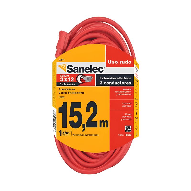 Extension luz uso rudo de 15m Calibre 12