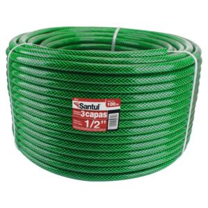 Rollo de 100m de Manguera Agua Jardin Tricapa de 1/2