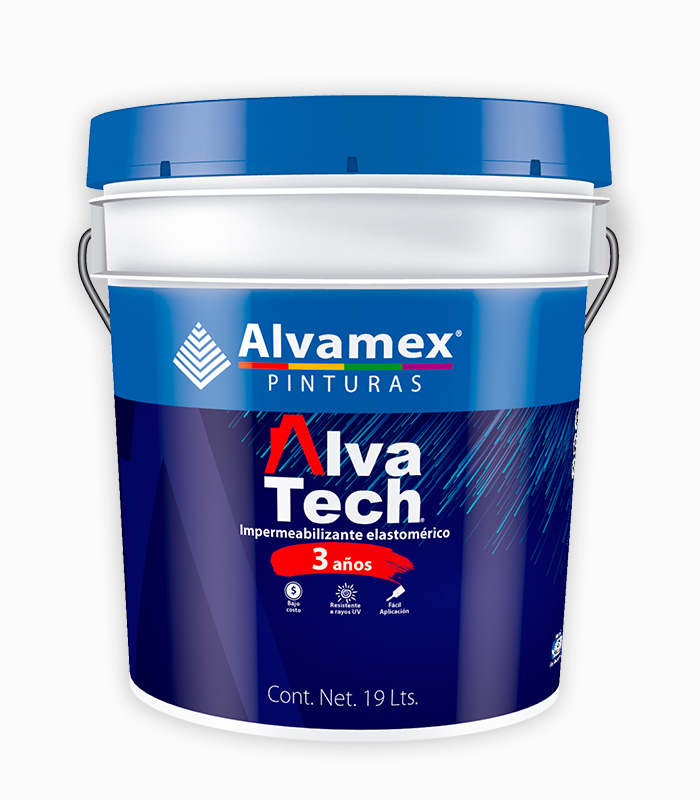 Cubeta Alva Tech 3 años Blanco 19L Impermeabilizante