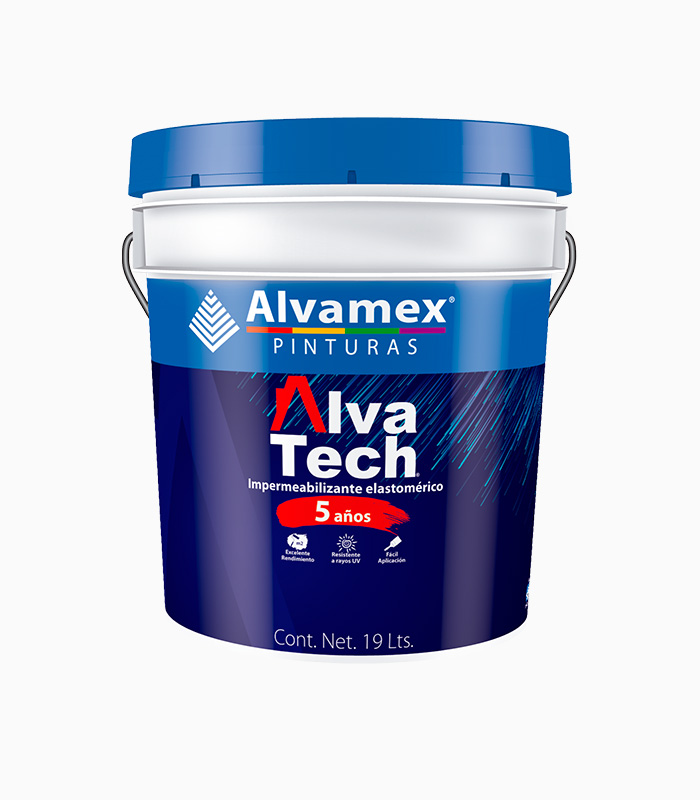 Cubeta Alva Tech 5 años Blanco 19L Impermeabilizante