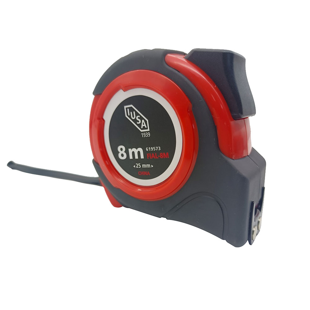 Flexometro Contra Impacto 8m Cinta 25mm Auto Bloqueo iusa