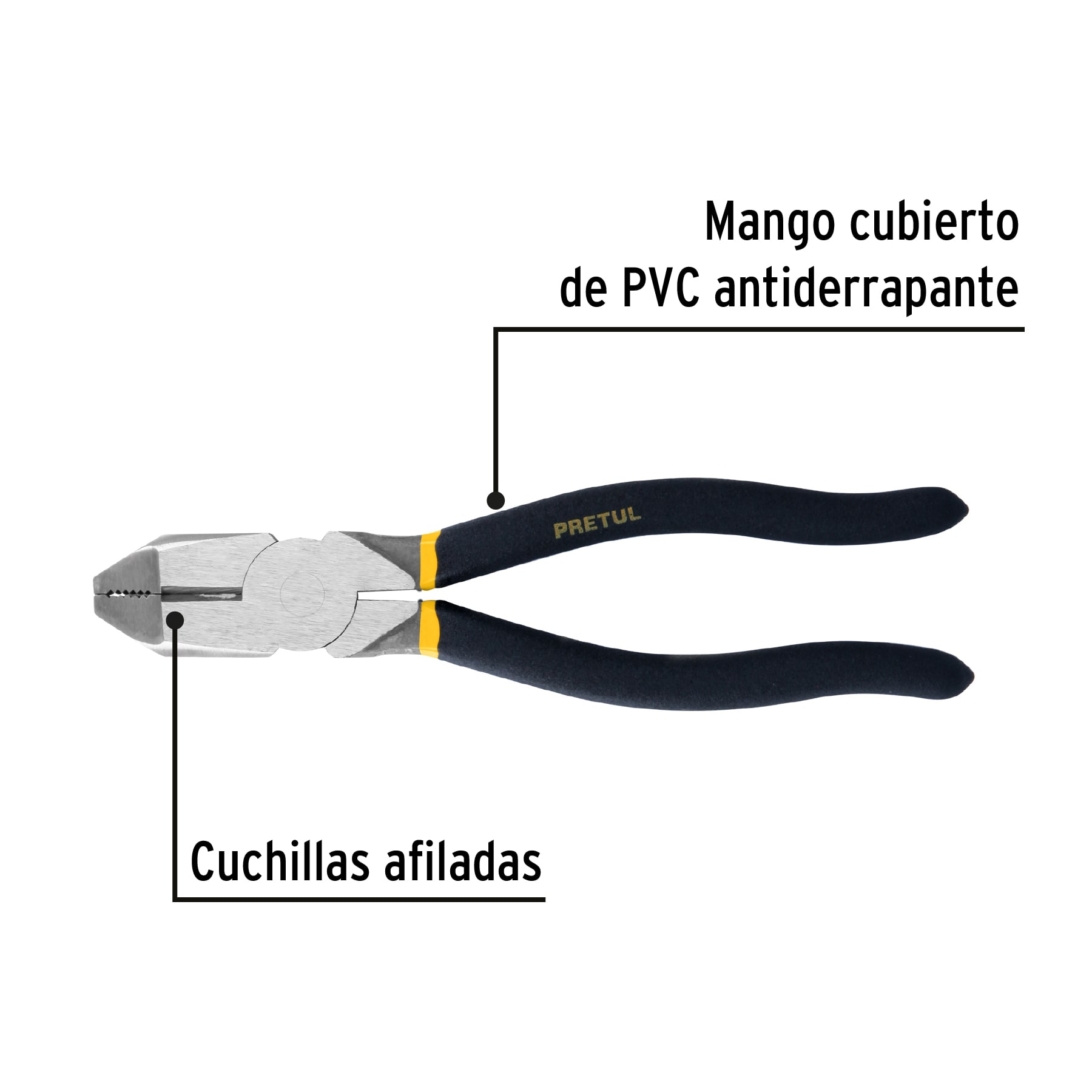 Pinza Pesada de Electricista 9" Pretul