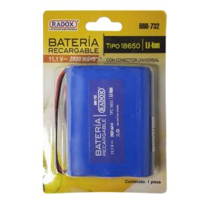 Bateria recargable Li-ion 11.1v de 2800 mAh tipo 3s 18650