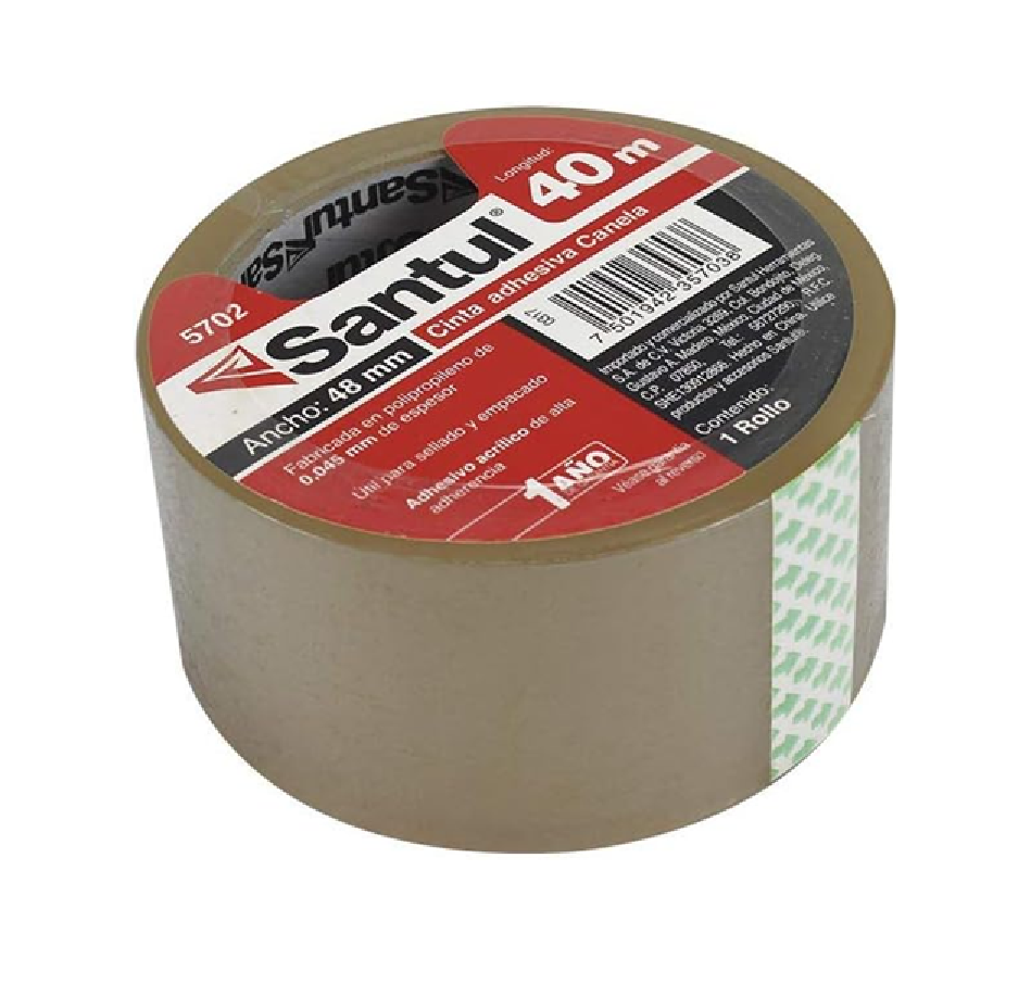 Cinta de Empaque Canela de 40m Reforzada