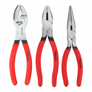 Juego de 3 Pinzas Electricista, Punta Corte y Chofer