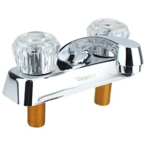 Llave Mezcladora Lavabo Cuello Corto Manerales de Acrilico