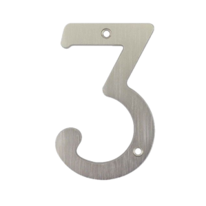 Numero 3 de Metal para Exterior Residencial Casa