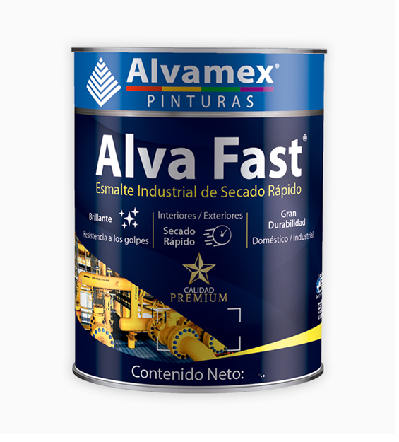 Litro Esmalte Naranja Alva Fast 1L