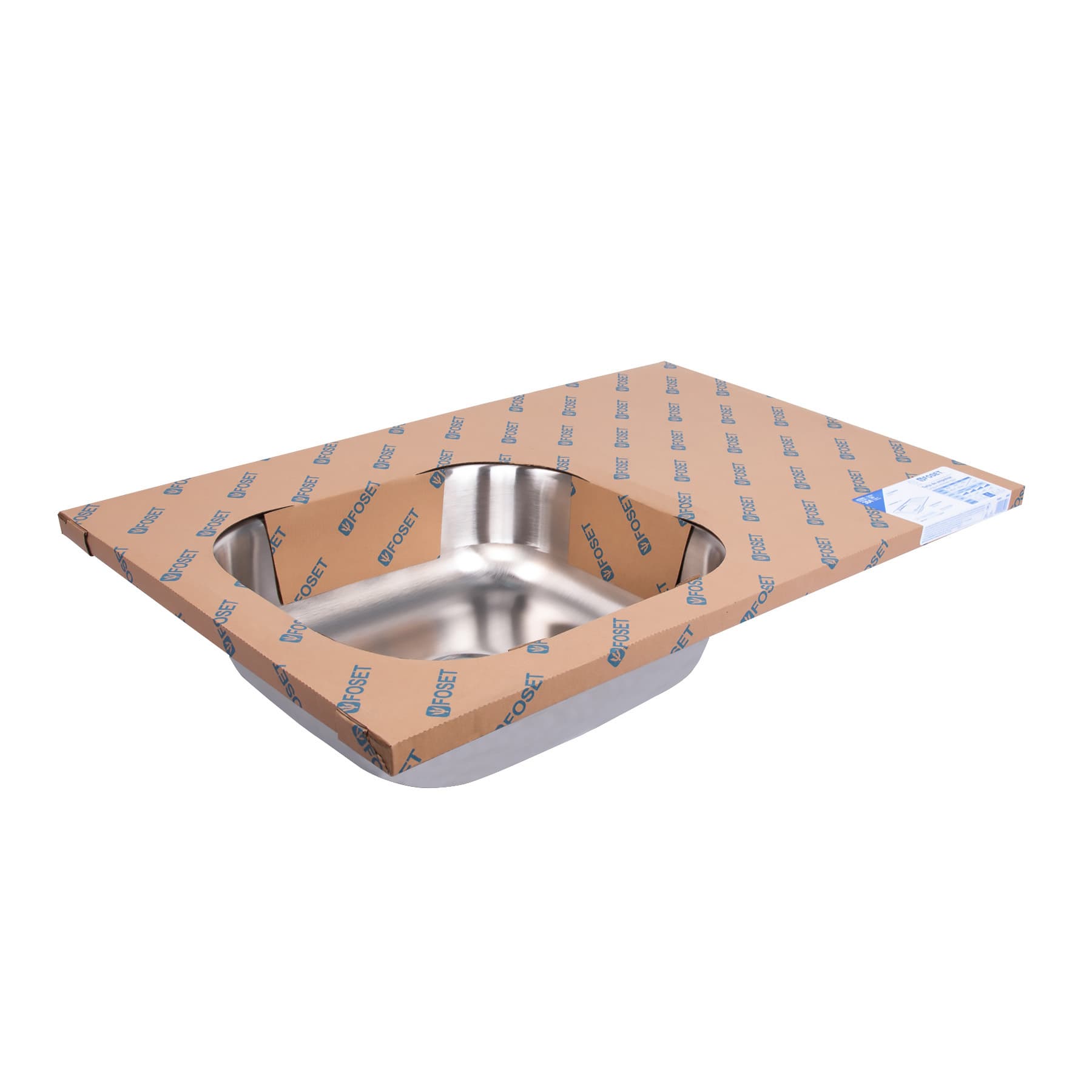 Tarja de empotrar 80x50cm Tina izquierda Calibre 24 Serie 304