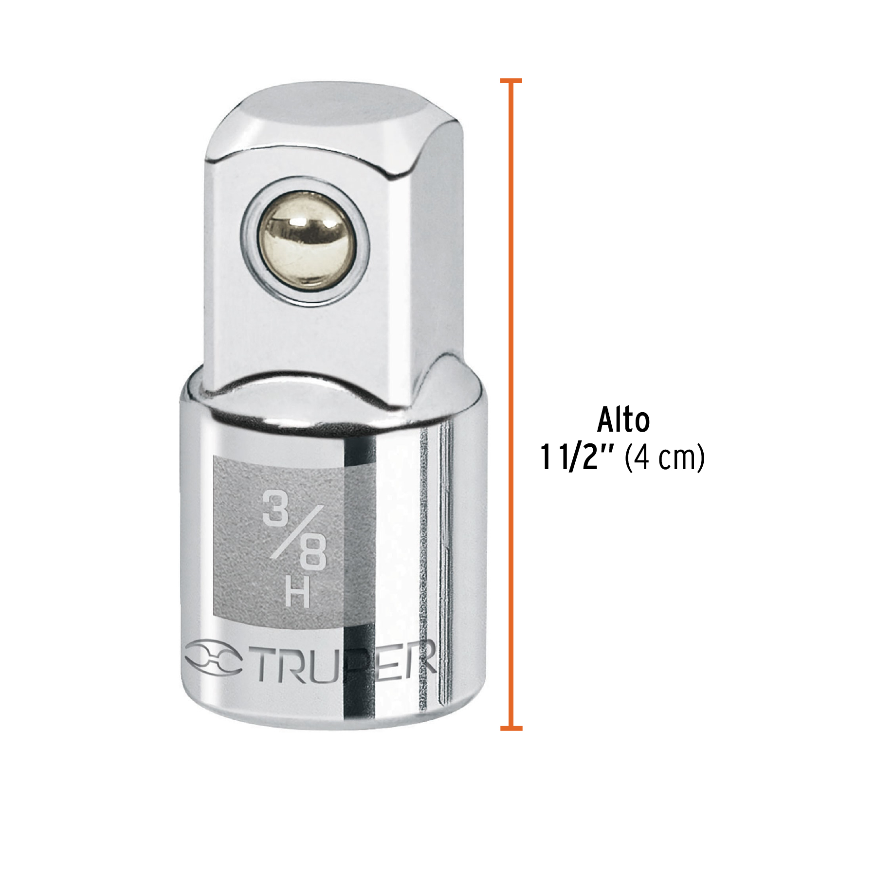 Adaptador para matraca de cuadro 3/8" a cuadro 1/2"