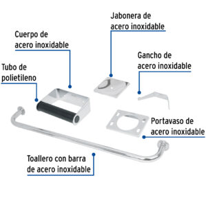 Juego accesorios baño 5 piezas Basic