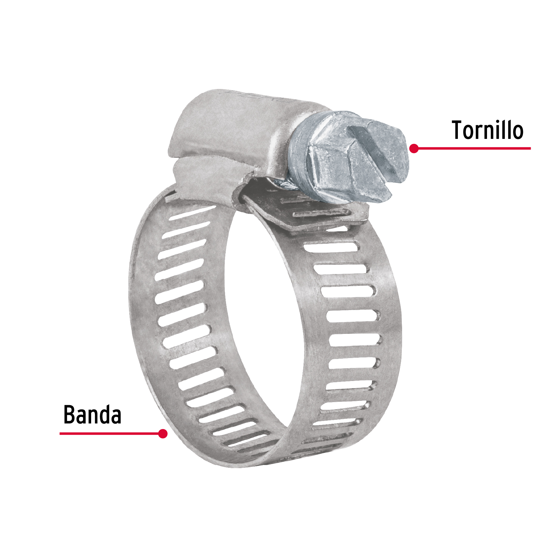 Pack 10 pzas Abrazadera sin fin reforzada 3/4 a 1-1/16"