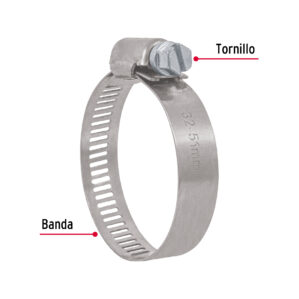 Pack 10 pzas Abrazadera sin fin reforzada de 1-1/2 - 2-1/4"
