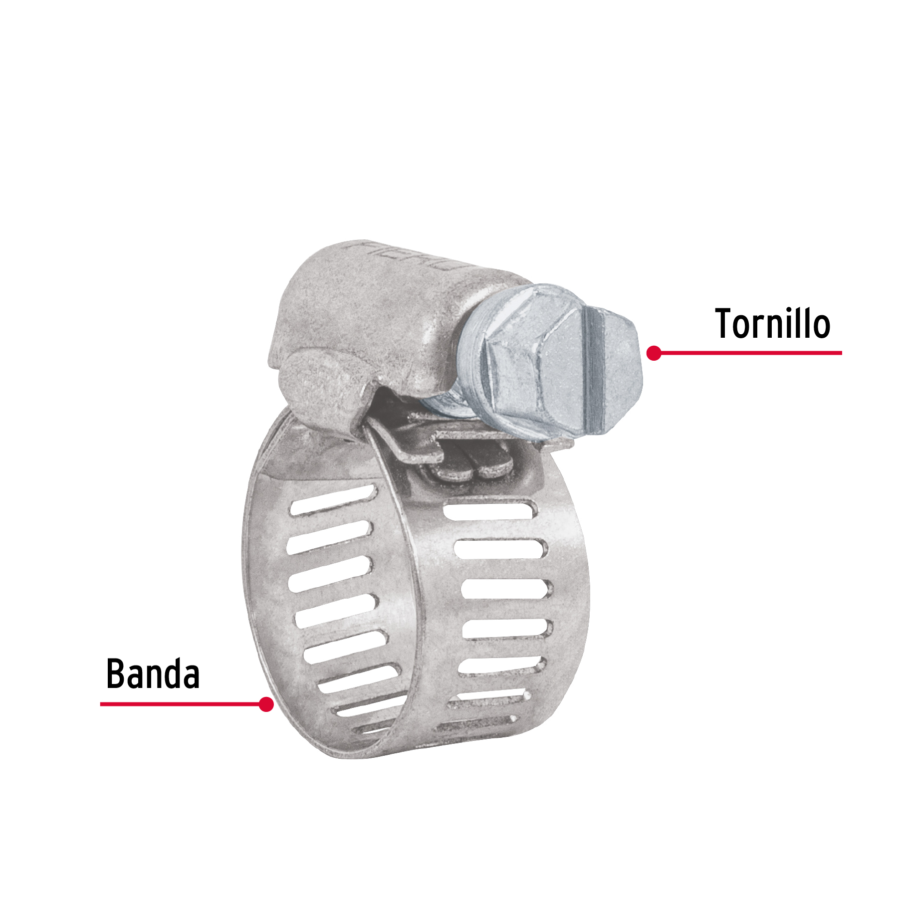 Pack de 10Pzas de Abrazadera reforzada #6 de 1/2 a 3/4"