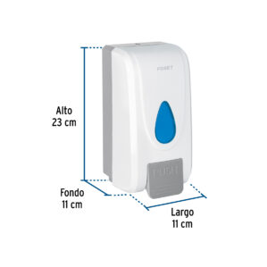 Dosificador de ABS para jabon espuma, blanco, FOSET