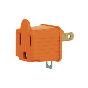 Adaptador Para Contacto Luz de 3 a 2 Naranja Volteck
