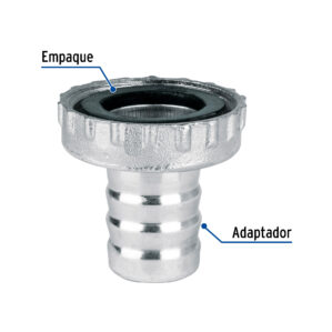 Adaptador metalico 1/2" para manguera, Foset