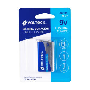 Pila Alcalina Cuadrada 9v en Blister Volteck