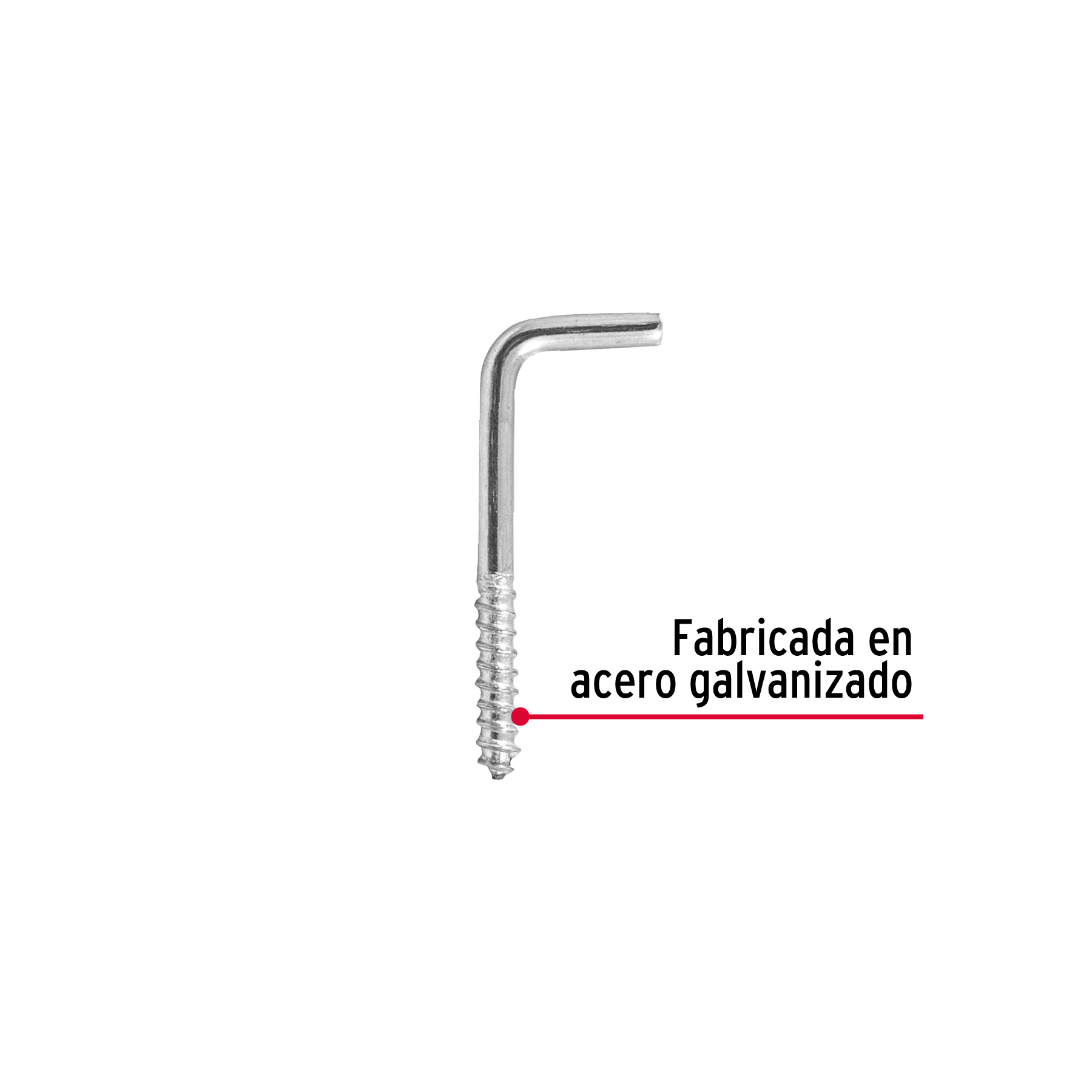 Alcayata roscada 16x20 bolsa con 144 piezas