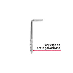 Alcayata roscada 18x50 bolsa con 144 piezas