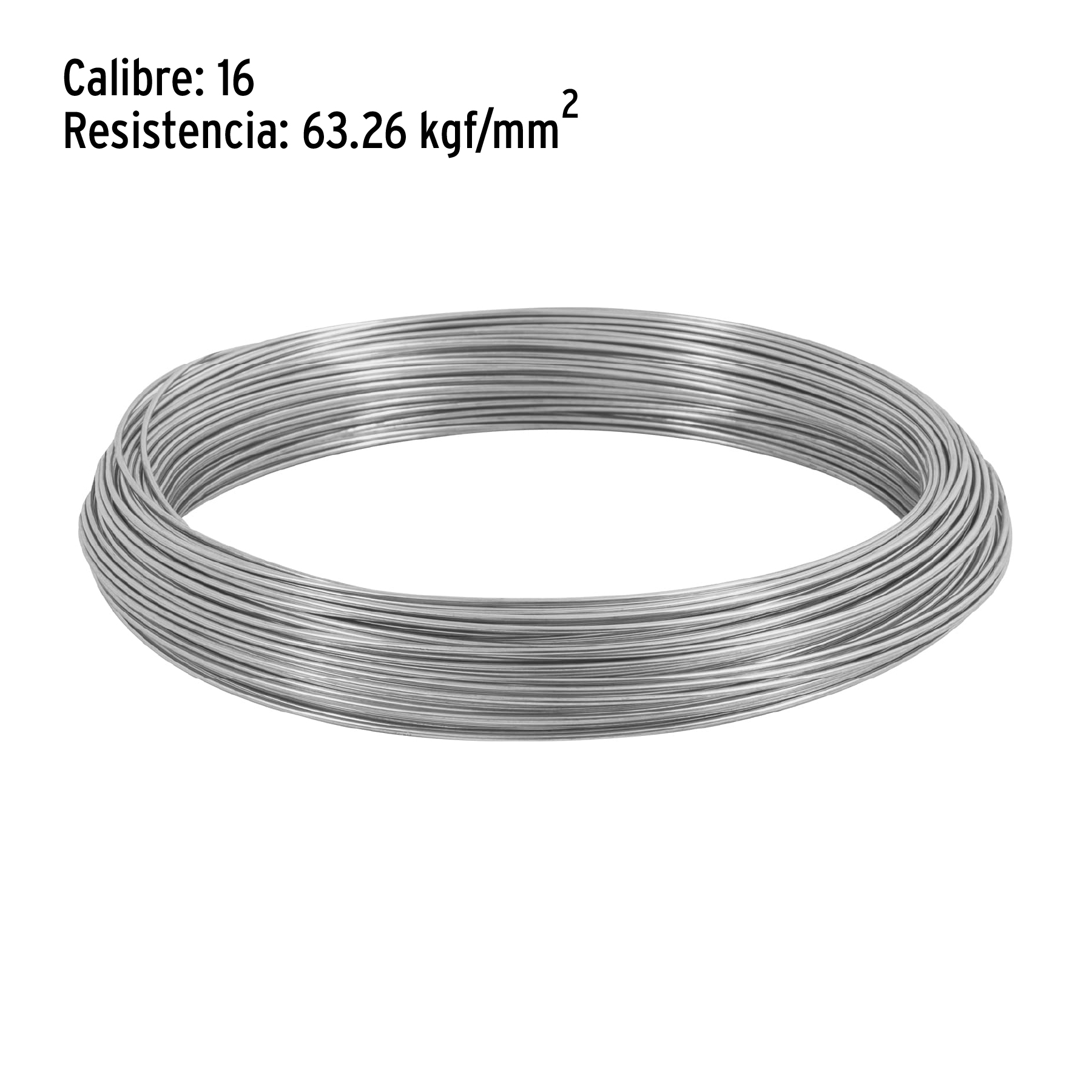 rollo de 1kg de Alambre galvanizado calibre 16